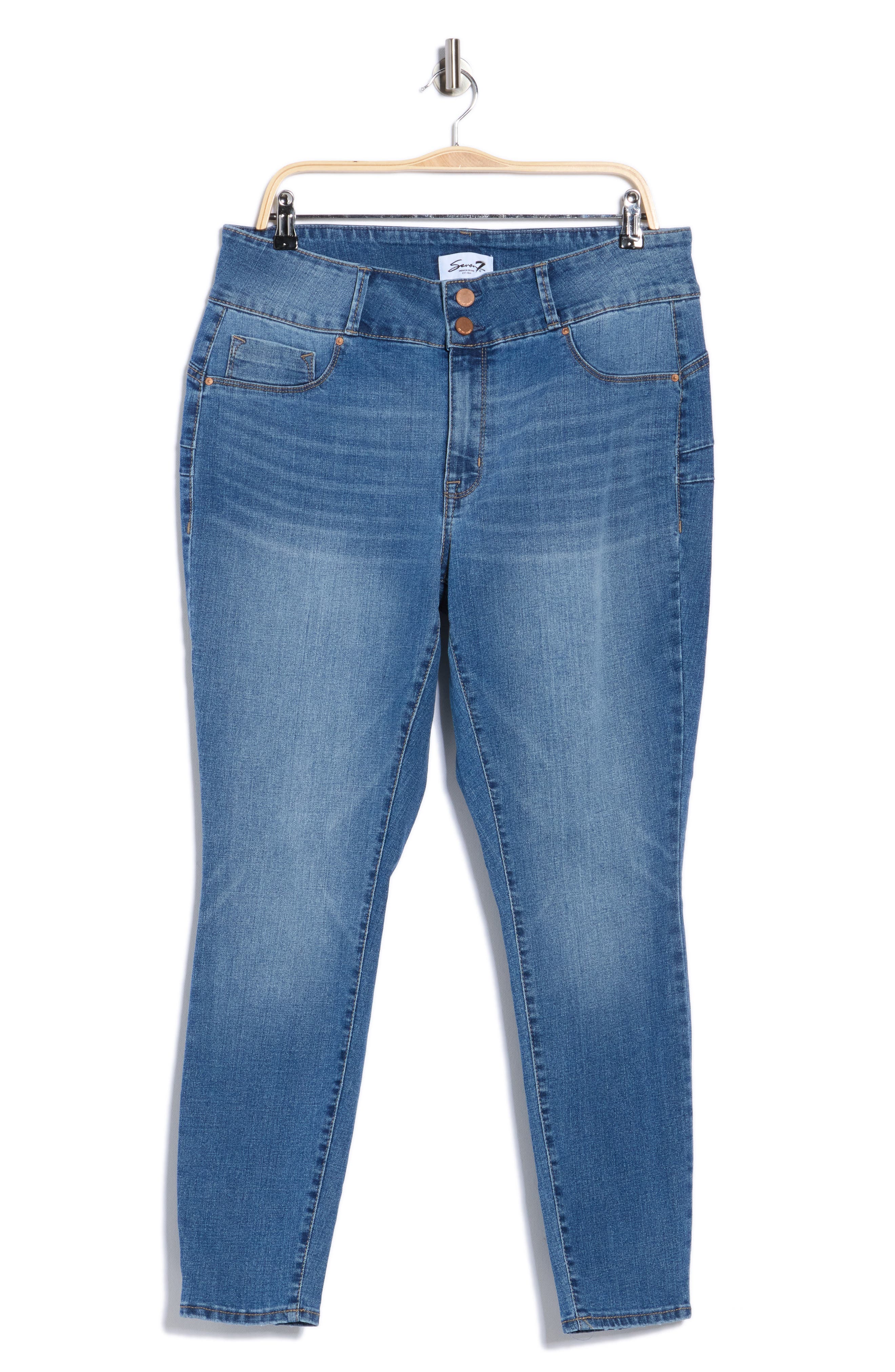 Seven7 Curvy High Waist Skinny Jeans In Blue