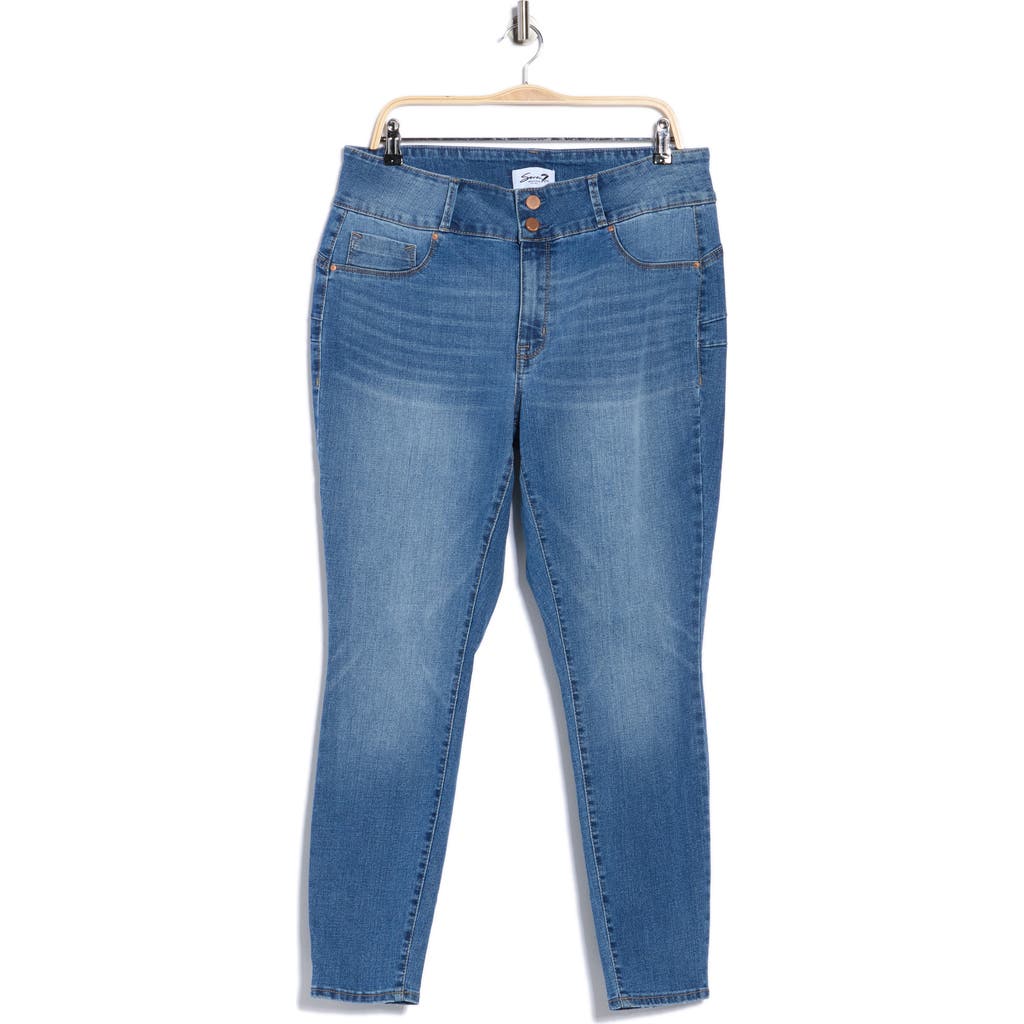 Seven7 Curvy High Waist Skinny Jeans In Blue
