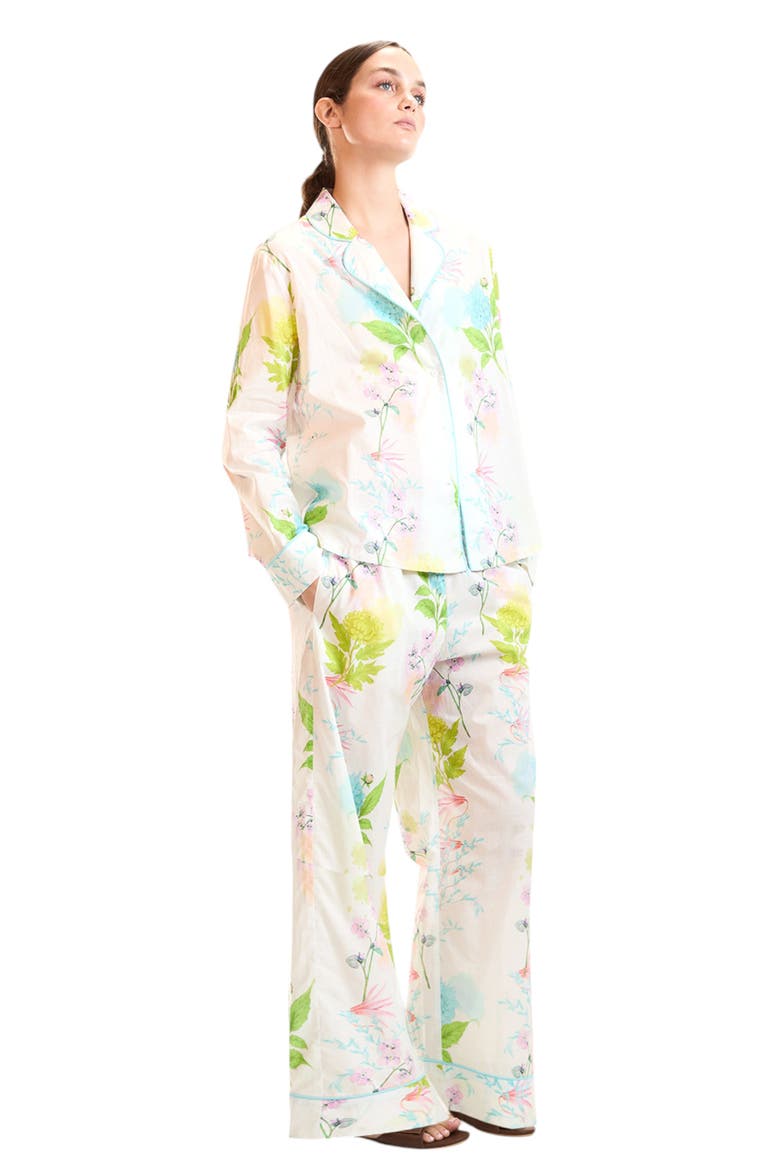 Cotton Voile PJ Pants, Alternate, color, White