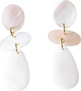 LIKHA Mother-of-Pearl Long Raindrop Dangle Earrings