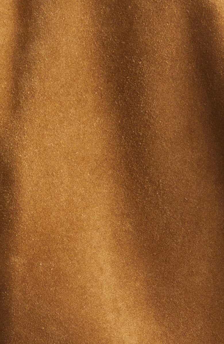 Saint Laurent Suede Bomber Jacket, Alternate, color, Brun Cerf