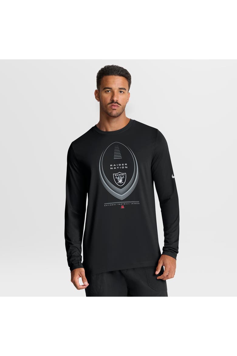 Men's Nike Black Las Vegas Raiders Legend Icon Dri-FIT Long Sleeve T-Shirt, Main, color, Black