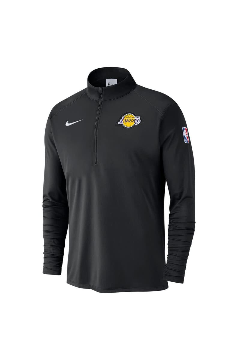 Nike Men's Nike Black Los Angeles Lakers 2024/25 Courtside Performance Half-Zip Top, Alternate, color, 