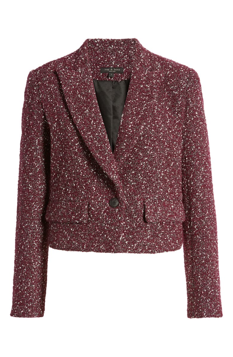 rag & bone Valerie Tweed Crop Blazer, Alternate, color,