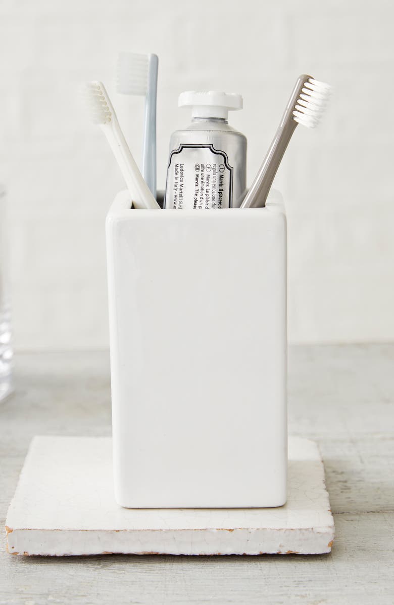 The White Company Newcombe Toothbrush Holder, Alternate, color, 
