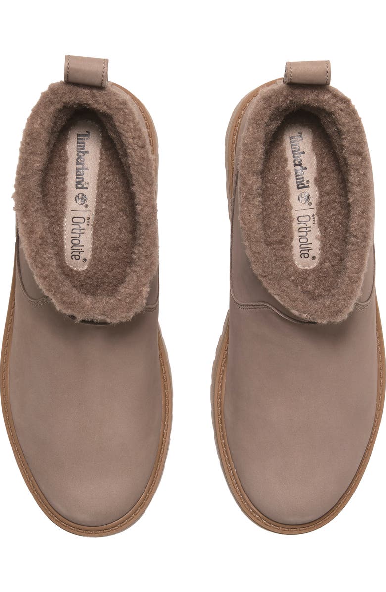 Timberland Stone Street Faux Fur Lined Bootie, Alternate, color, Taupe Nubuck