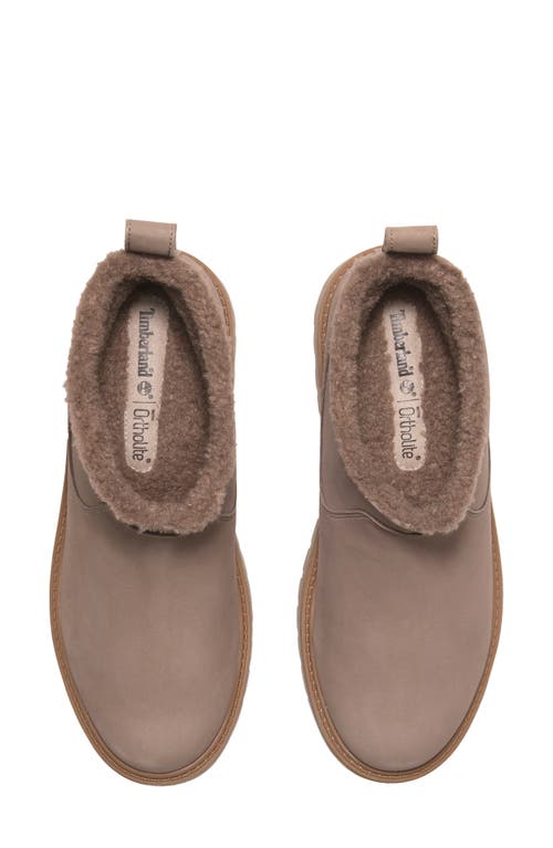 Timberland Stone Street Faux Fur Lined Bootie In Taupe Nubuck