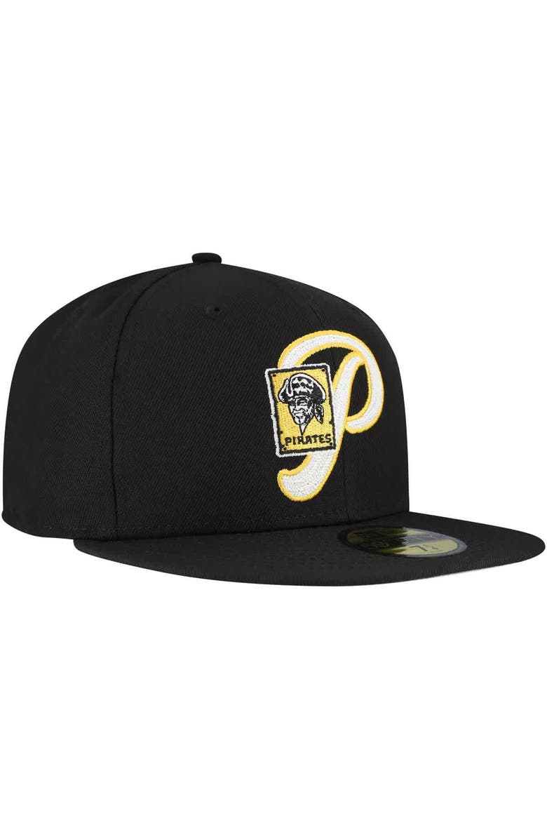 New Era Men's New Era Black Pittsburgh Pirates  Duo Logo 2.0 59FIFTY Fitted Hat, Alternate, color, Black