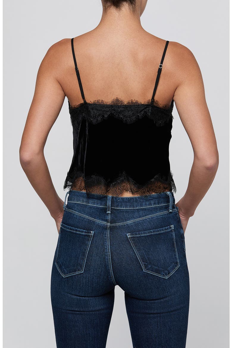 Kimber Lace Inset Camisole, Alternate, color, BLACK