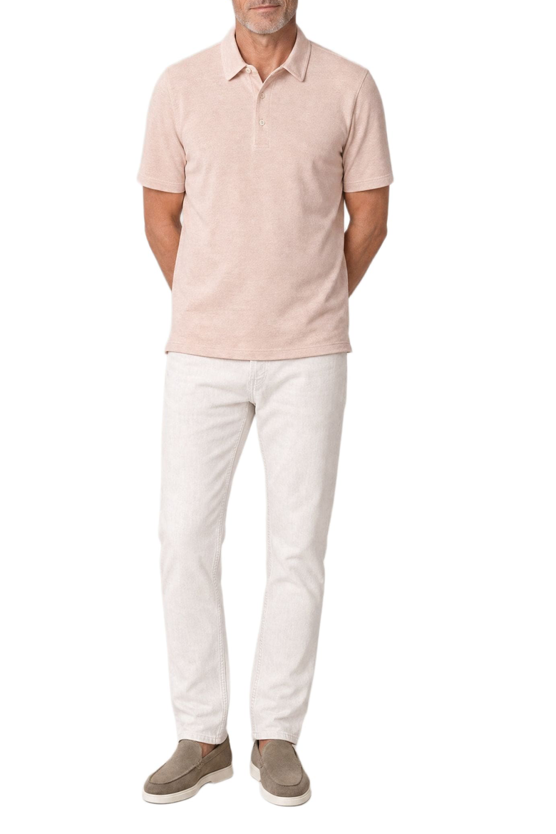 Taylor Pique Linen Polo, Alternate, color, Pink