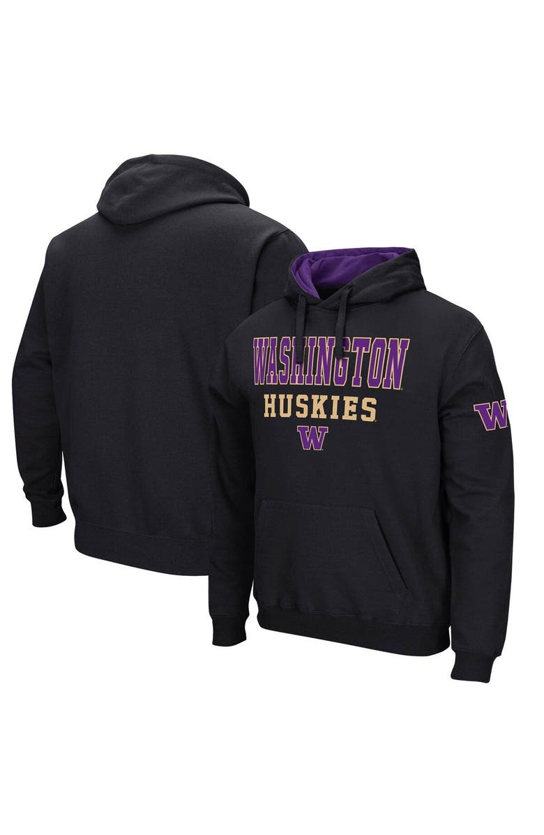 COLOSSEUM Men's Colosseum Black Washington Huskies Sunrise Pullover Hoodie, Main, color, Black