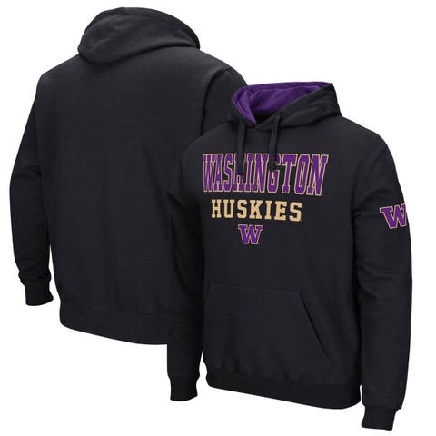 Men's Colosseum Black Washington Huskies Sunrise Pullover Hoodie