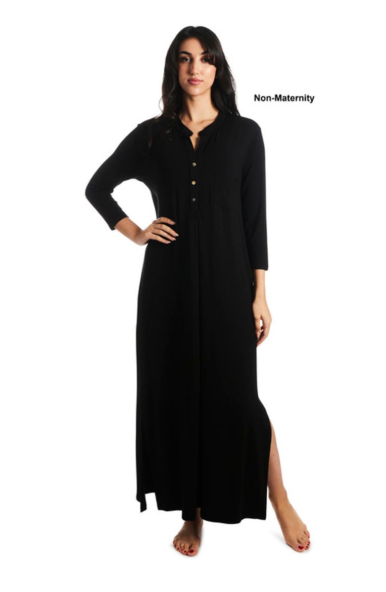 Everly Grey Juliana Maternity/Nursing Dress, Alternate, color, Black