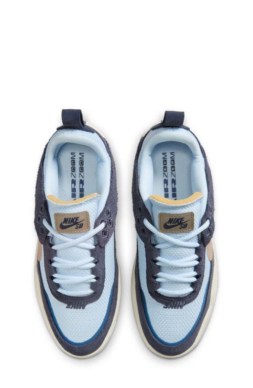 Nike Kids' Sb Day One Skate Sneaker In Thunder Blue/khaki/blue Tint