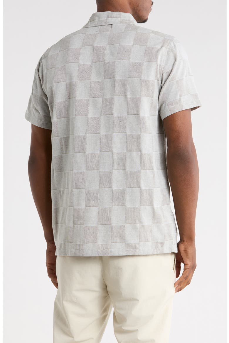 Yarn Due Textured Short Sleeve Shirt, Alternate, color, IGUANA