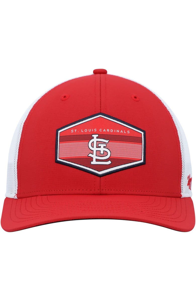 '47 Men's '47 Red/White St. Louis Cardinals Burgess Trucker Snapback Hat, Alternate, color, Red