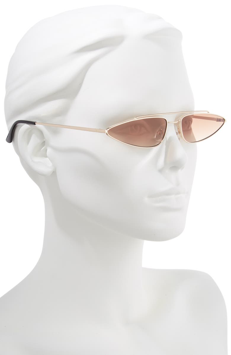 Leith 64mm Thin Cat Eye Sunglasses, Alternate, color, 