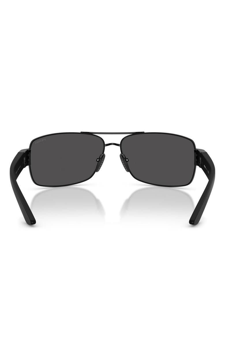 Prada Linea Rossa 65mm Shield Sunglasses, Alternate, color, Black / Dark Grey