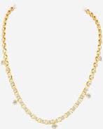 Everlee Marquise Bezel Chain Lab Diamond Necklace in 14K