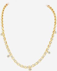 Everlee Marquise Bezel Chain Lab Diamond Necklace in 14K