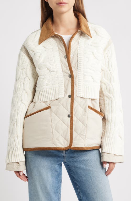 Rag & Bone Ivy Mixed Media Jacket In Yellow