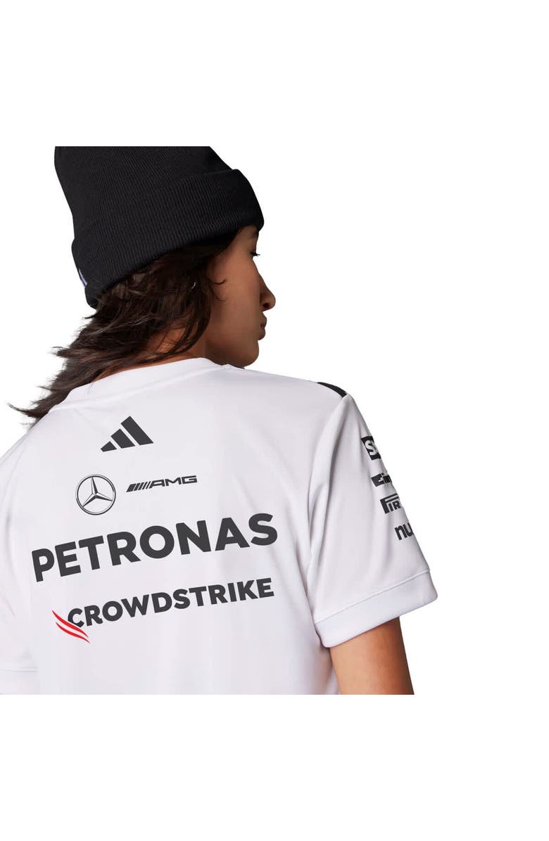 adidas Women's adidas White Mercedes-AMG Petronas F1 Team Driver Wear Replica Jersey, Alternate, color, 