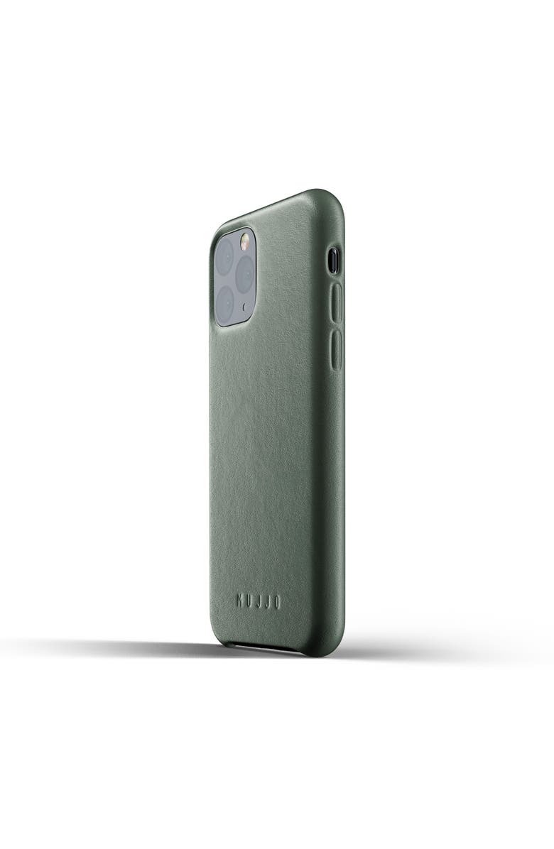 MUJJO Full Leather Case for iPhone 11 Pro Max, Main, color, Green Smoke