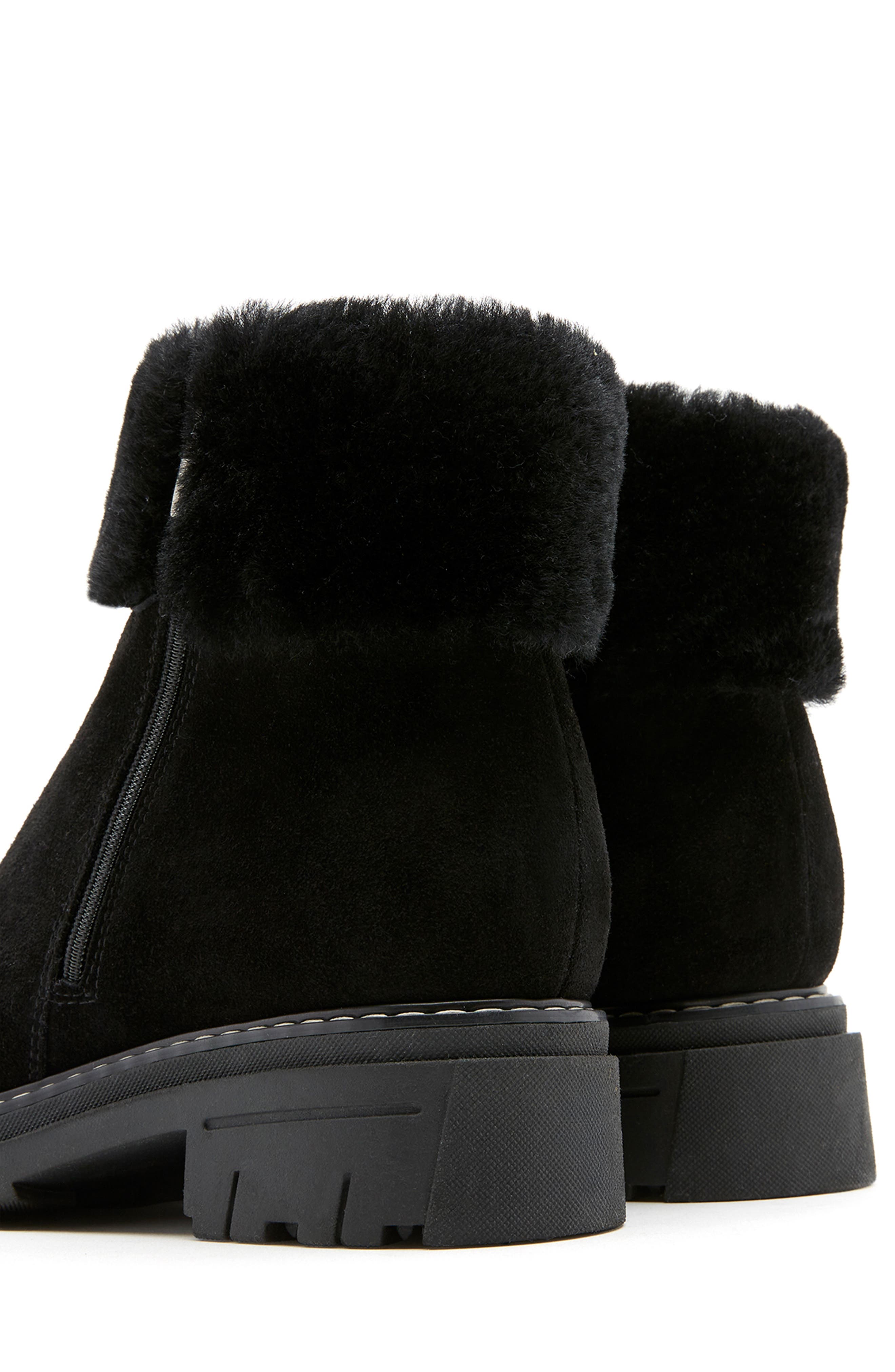La Canadienne Dixie City Dry<sup
™</sup
 Genuine Shearling Trim Waterproof Boot, Alternate, color, Black Suede
