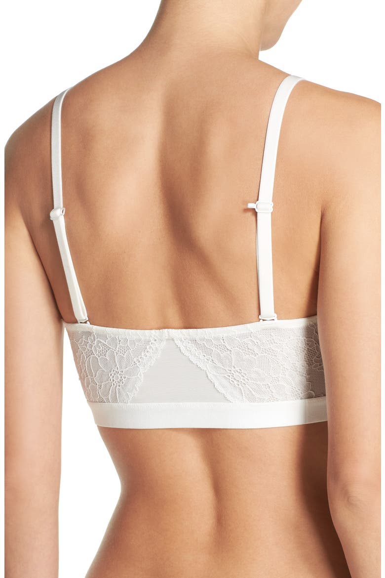 Spotlight On Lace Bralette, Alternate, color, WHITE