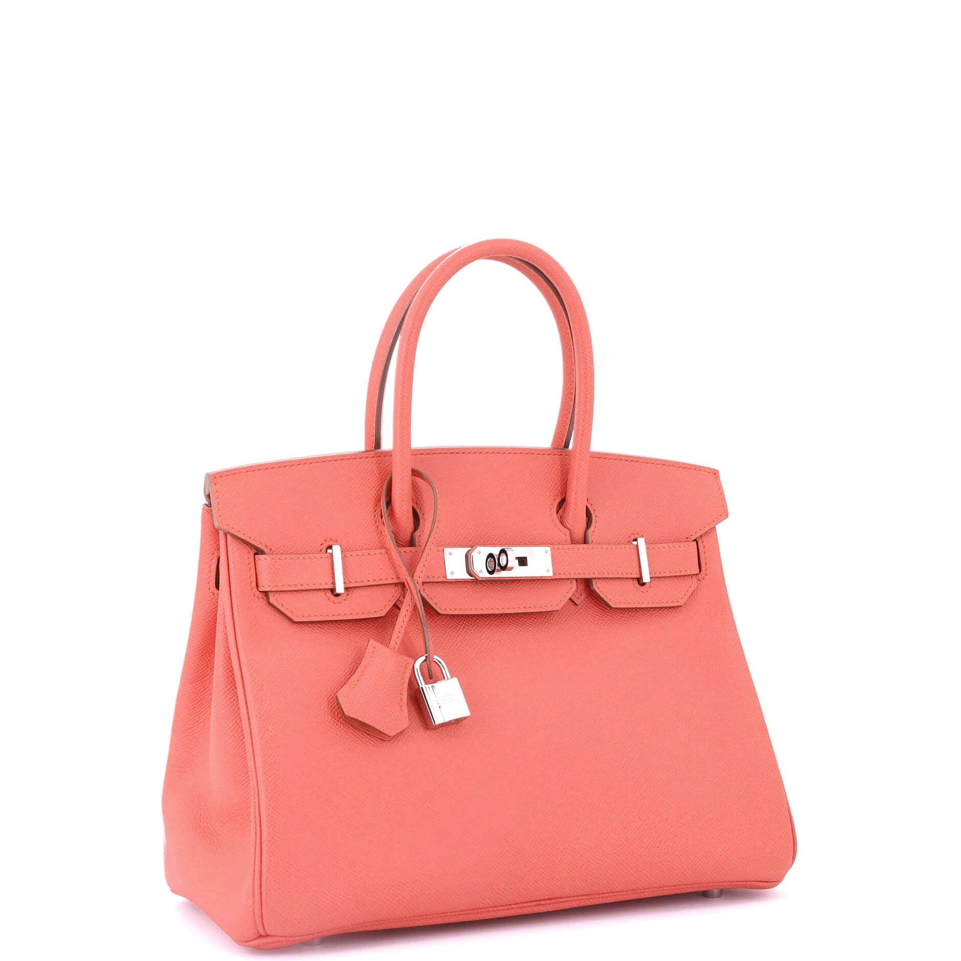 Pre-Owned Hermes Birkin Handbag Pink Epsom with Palladium Hardware 30, Alternate, color, 