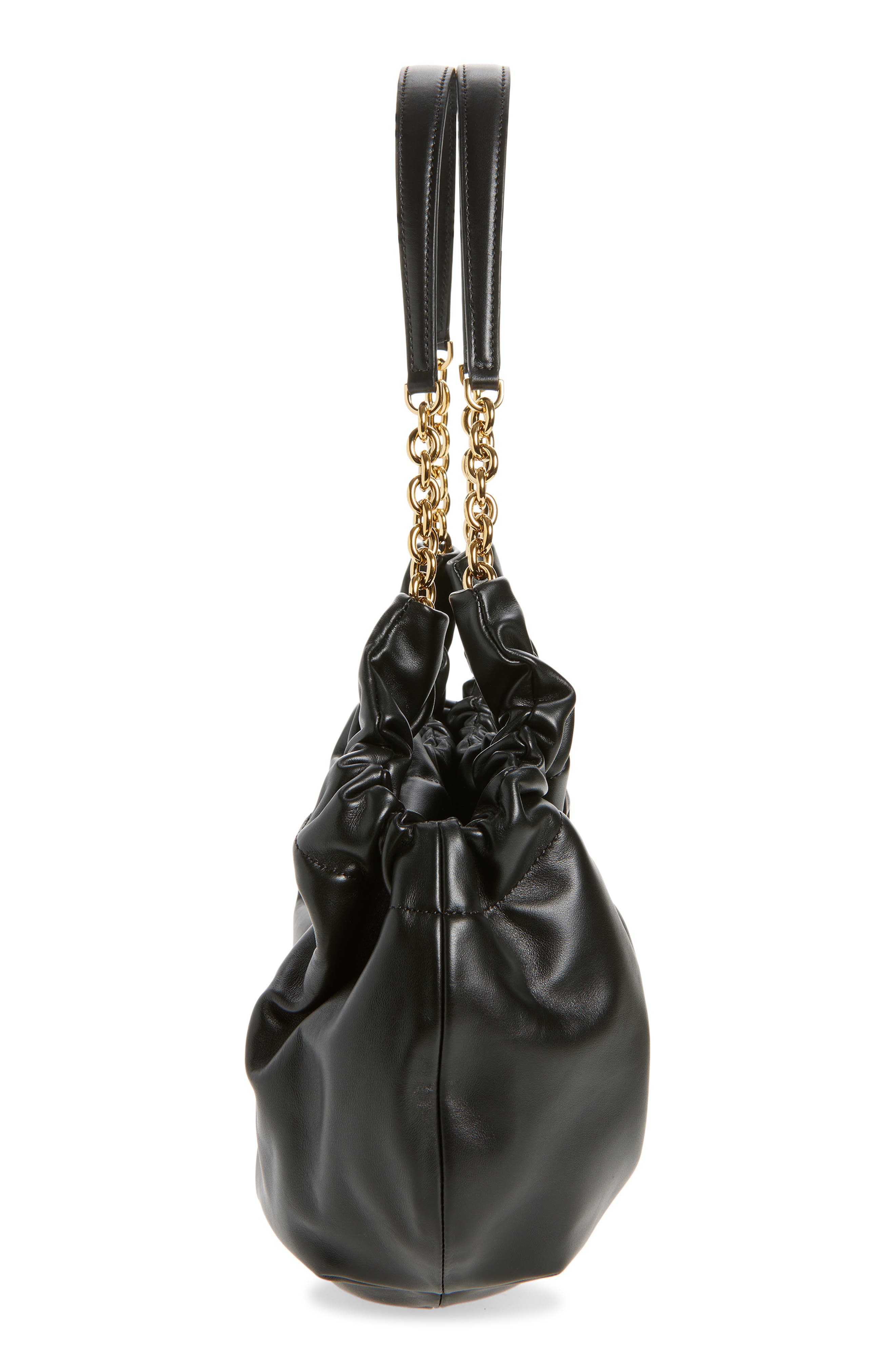 DeMellier Medium Miami Leather Hobo Bag, Alternate, color, Black