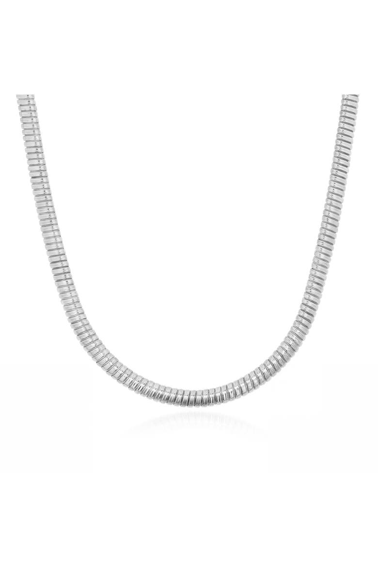 Tubogas Collar Necklace, Main, color, Sterling Silver