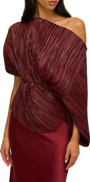 Cult Gaia One-Shoulder Pleated Top