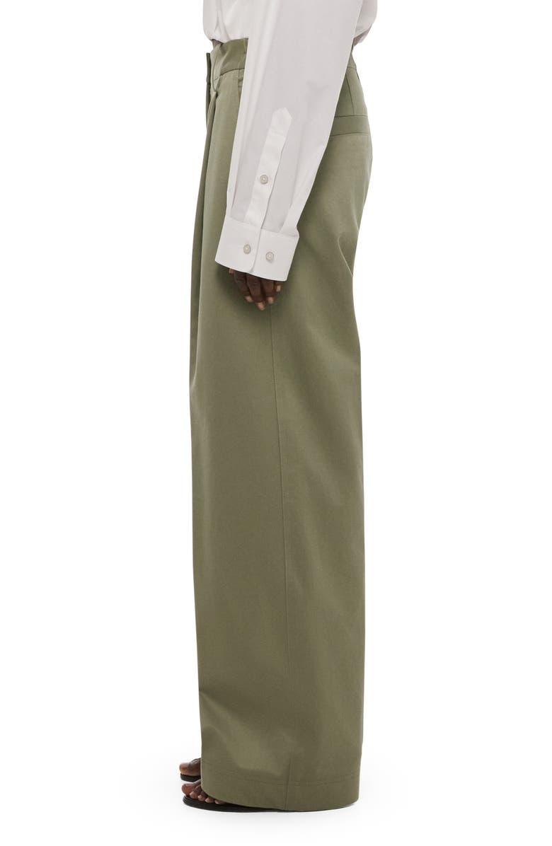 Helmut Lang Pleated Relaxed Fit Chinos, Alternate, color, Vetiver