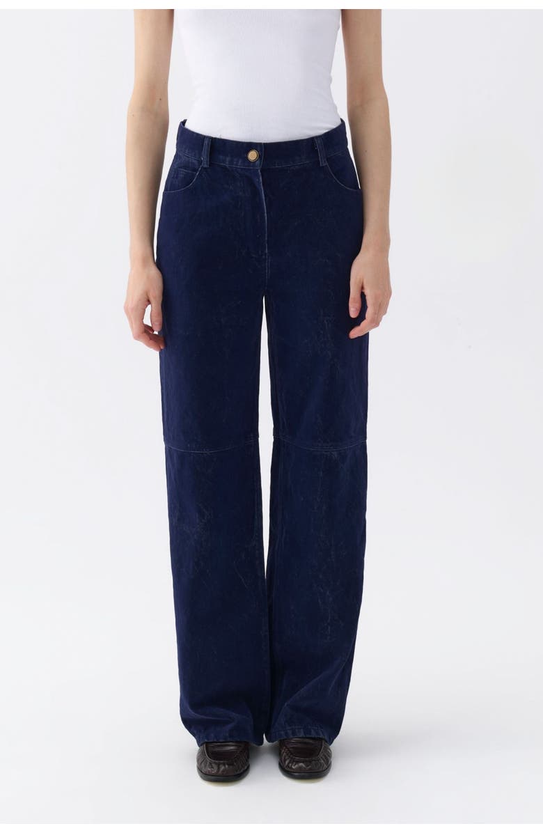 Nocturne Velvet Boyfriend Pants, Main, color, 