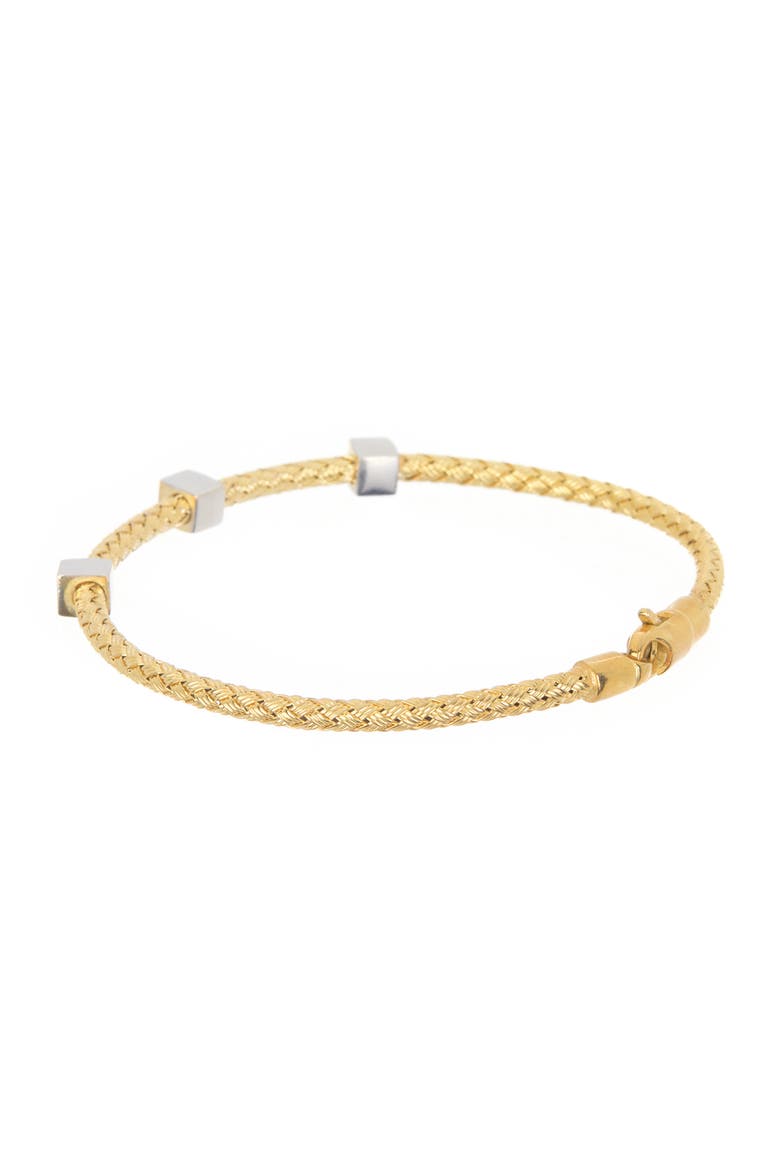 18K Gold Vermeil Diamond Station Bracelet - 0.15 ctw, Alternate, color, YELLOW