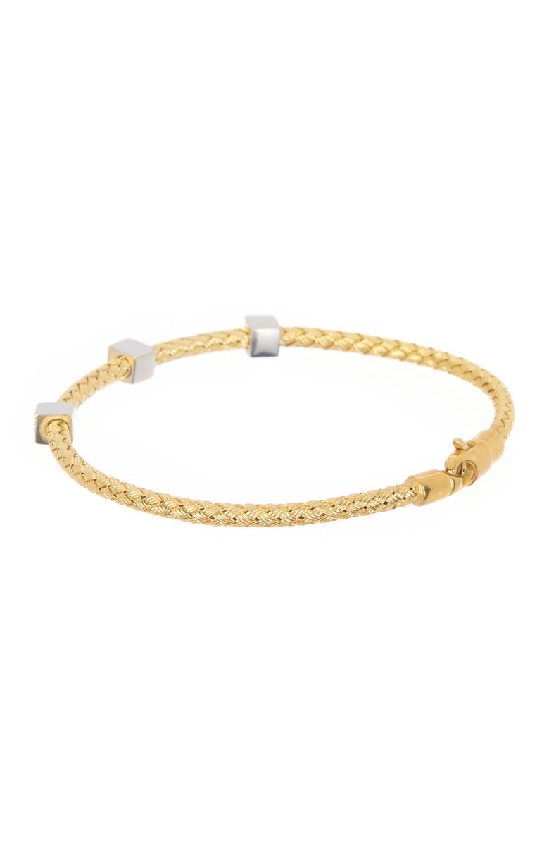 MESHMERISE 18K Gold Vermeil Diamond Station Bracelet - 0.15 ctw, Alternate, color, Yellow