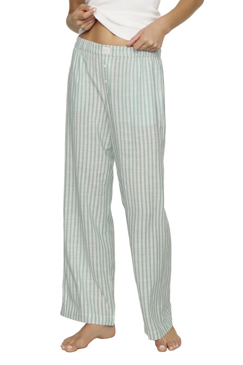Nautico Stripe Pajama Pants, Main, color, REGATTA STRIPE SEAGRASS