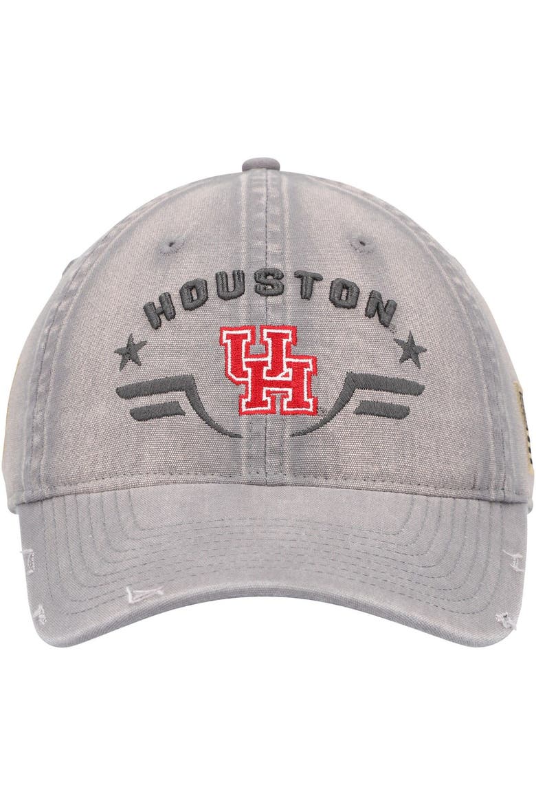 Men's Colosseum Gray Houston Cougars Operation Hat Trick Tailgate Adjustable Hat, Alternate, color, Gray
