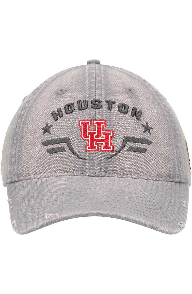 COLOSSEUM Men's Colosseum Gray Houston Cougars Operation Hat Trick Tailgate Adjustable Hat, Alternate, color, Gray