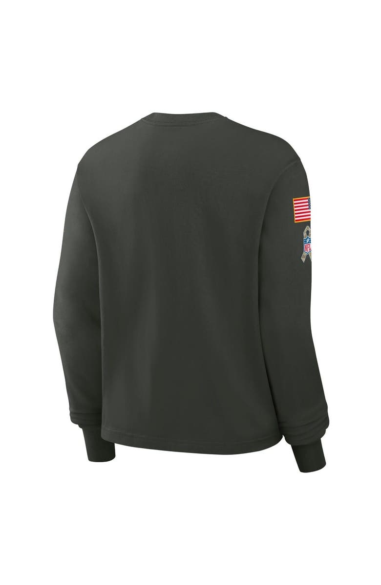 Nike Women's Nike Dark Green Baltimore Ravens 2025 Salute to Service Sideline Dri-FIT Long Sleeve T-Shirt, Alternate, color, Dark Green