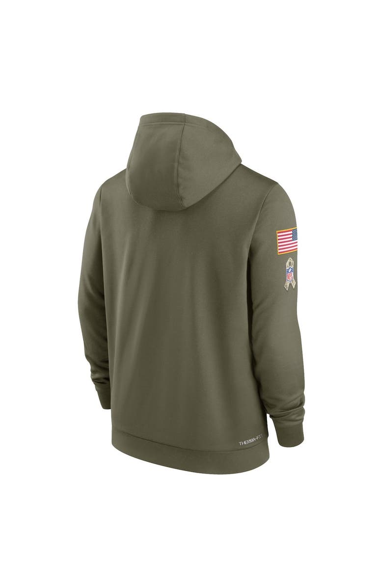 Nike Men's Nike Olive New York Giants 2022 Salute to Service Therma Performance Pullover Hoodie, Alternate, color, 
