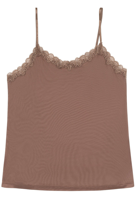 Soft Silk Lace Trim Camsiole