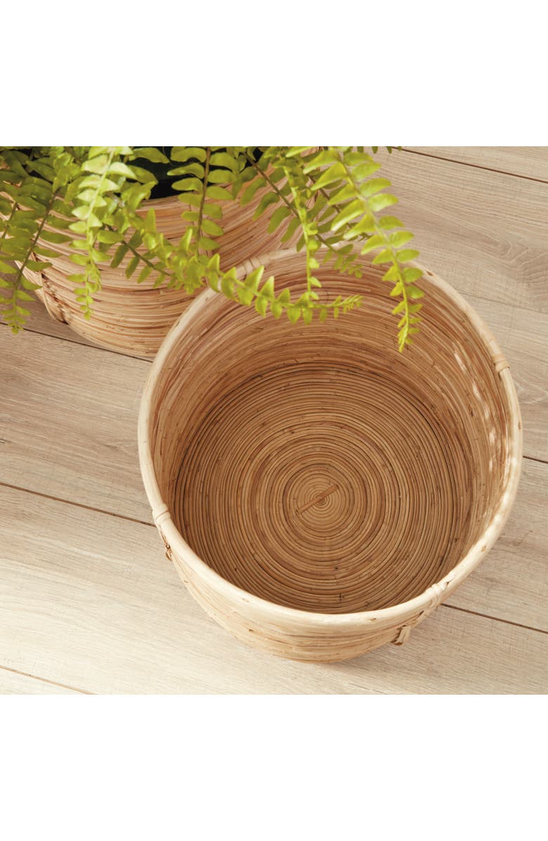 Napa Home & Garden Cane Rattan Round Tree Baskets, Set Of 2, Alternate, color, Beige