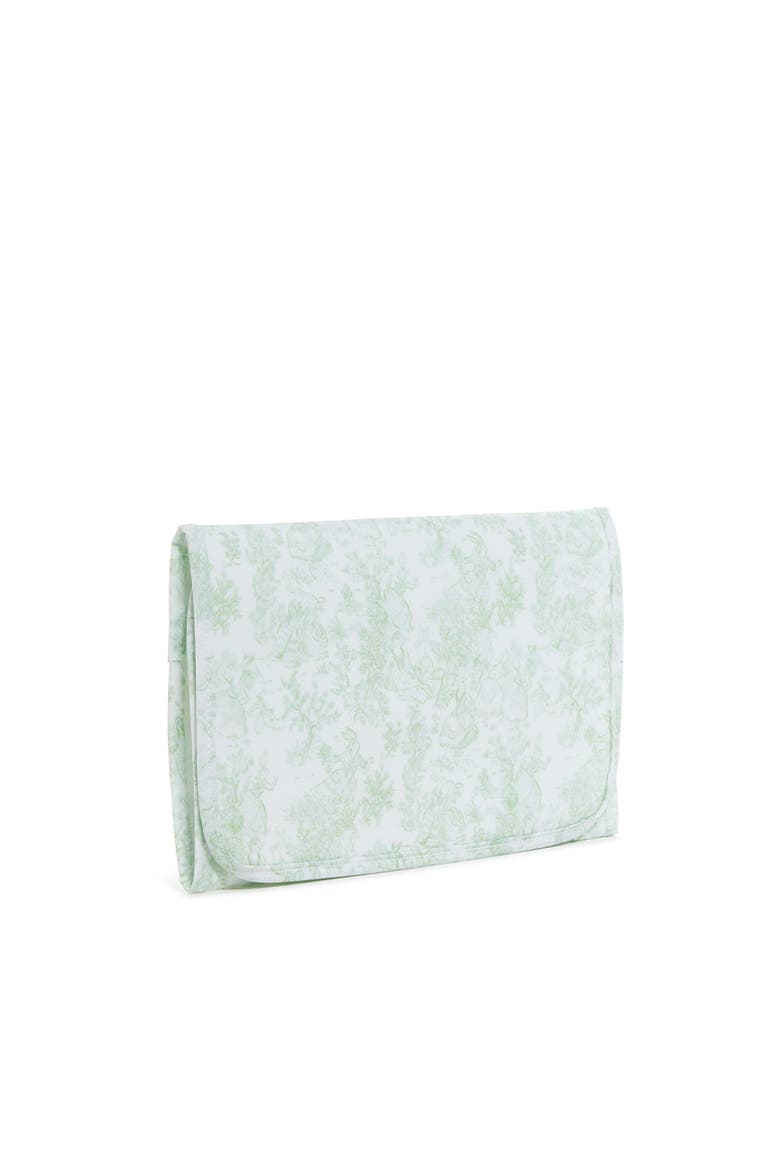 Bunny Toile Changing Pad, Alternate, color, Green