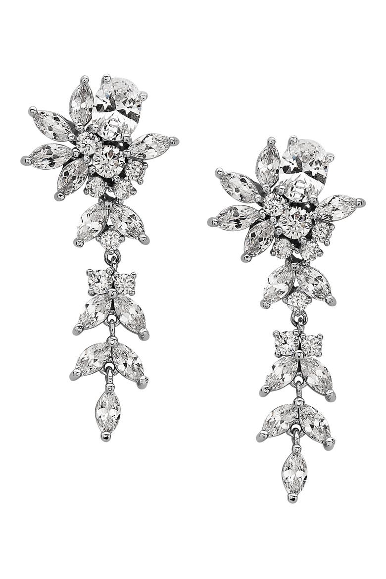 Linear Earrings, Main, color, SILVER