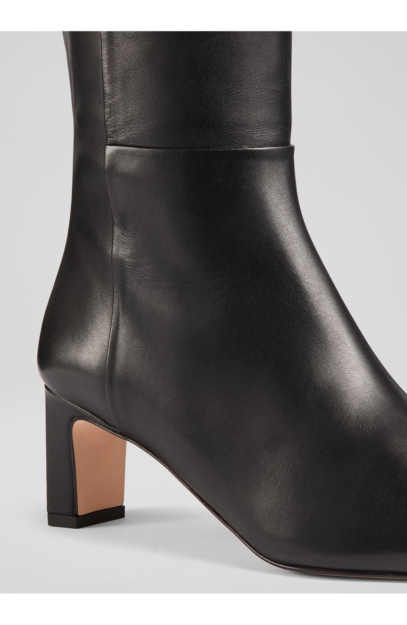 LK Bennett Margarite Mid Heel Knee High Boot, Alternate, color, Black