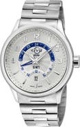 GEVRIL Men's Giromondo Silver Dial Bracelet Watch, 40mm