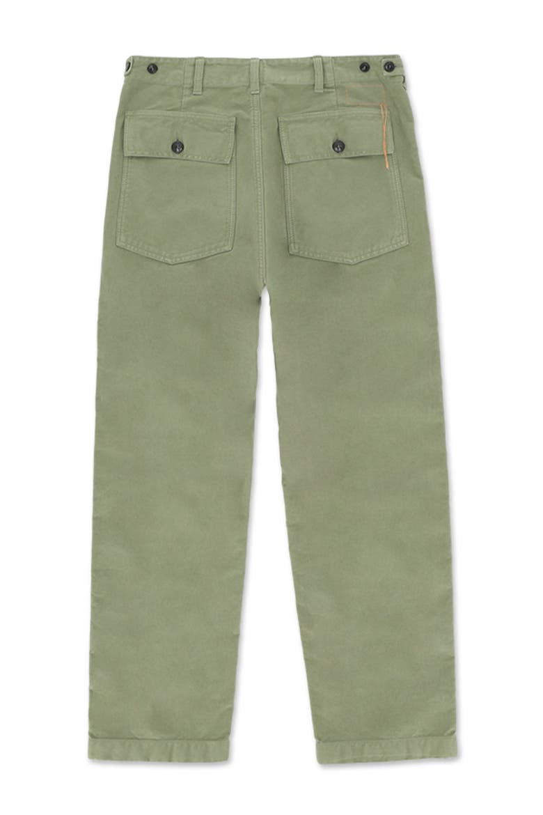 Newfatigue Moleskin Fatigue Trousers, Alternate, color, Dark Green