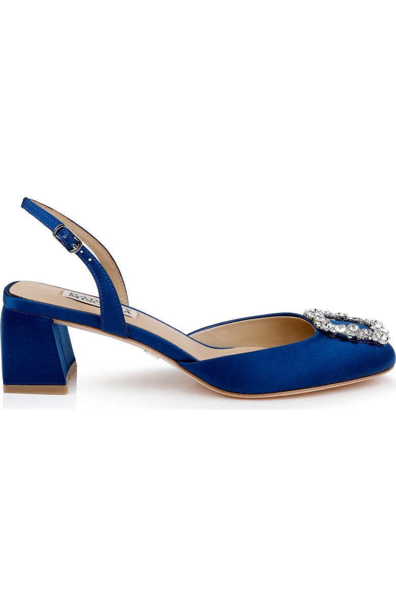 Badgley Mischka Collection Vivia Slingback Pump, Alternate, color, Blue Satin